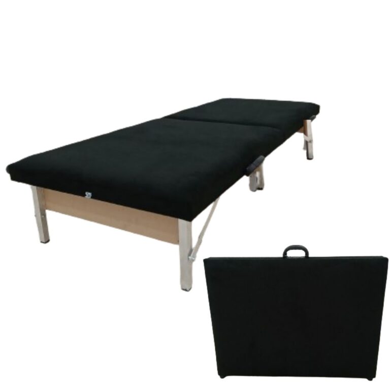 Cama Dobrável Portátil Conjugada Premium PRETO Viagem/Camping/Hospedes - 230KG